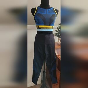 Stylish Blue and Black Women's Track Set